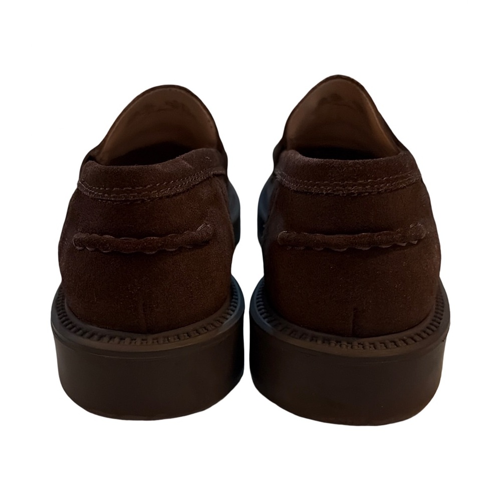 Blondo Dark Brown Suede Penny Loafers - Picture 3 of 7